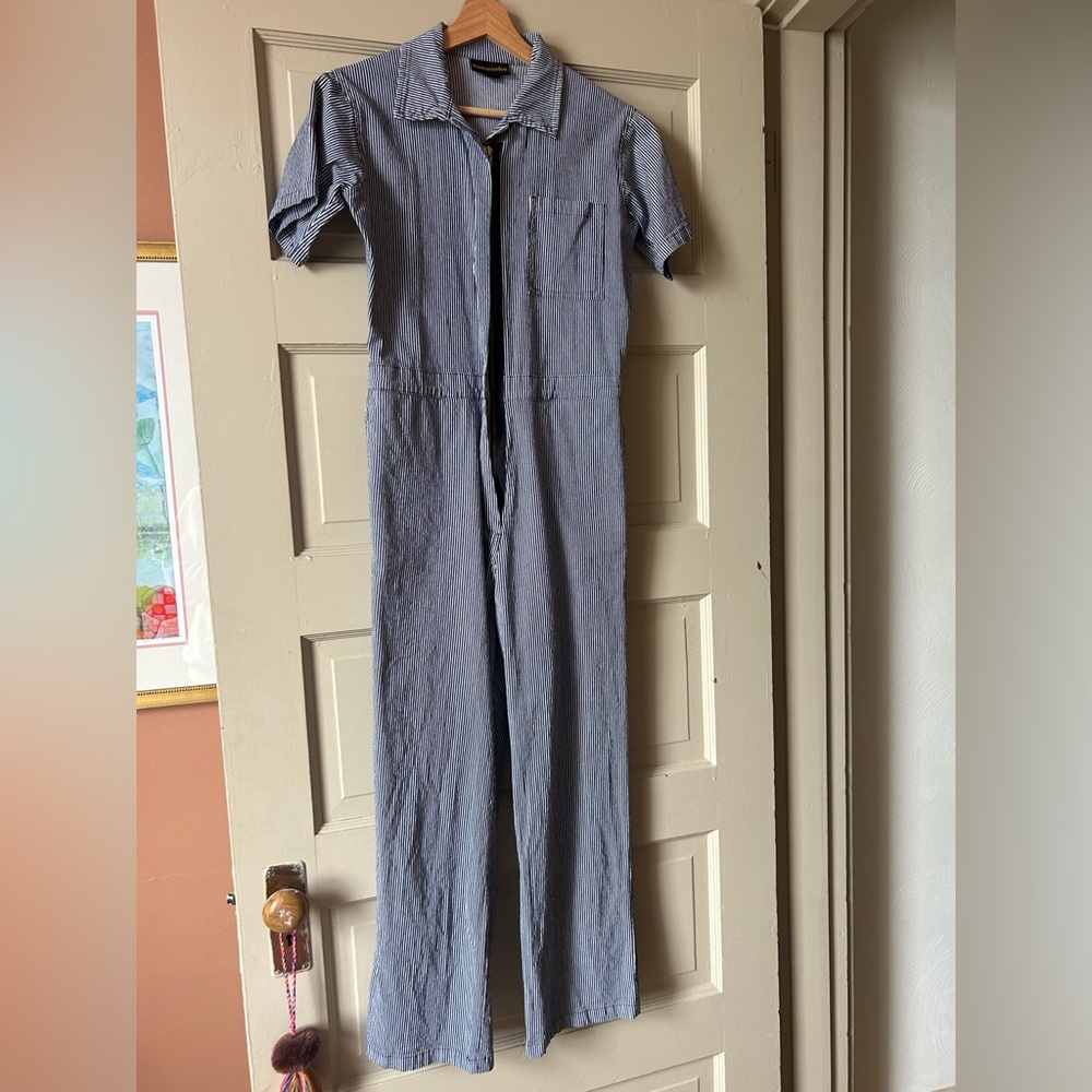 Nooworks Blue Striped Jumpsuit - Picture 4 of 8